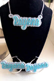 Nameplate & earrings