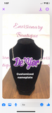 Name plate & earrings