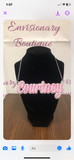 Name plate & earrings